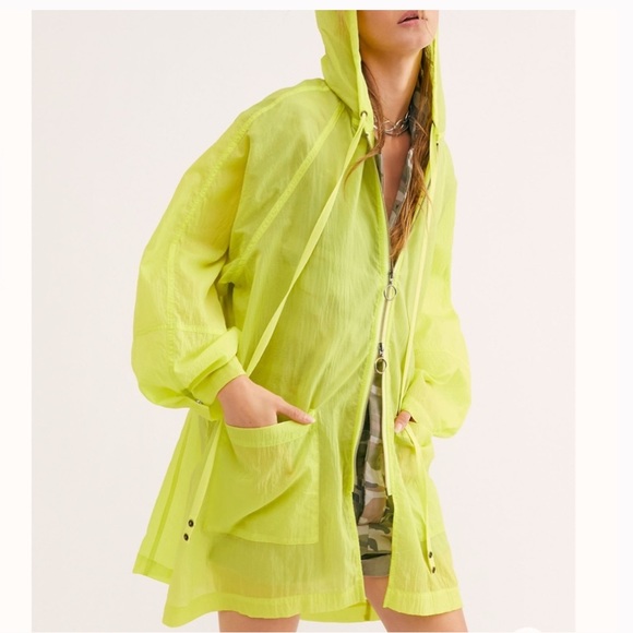 Free People Hooded Packable Poncho 
